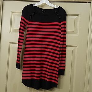 Express red and black sweater